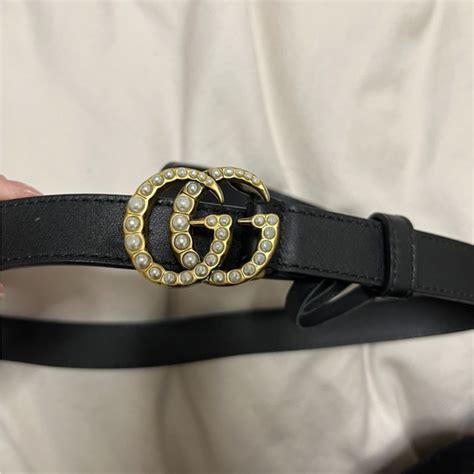 gucci pearl belt wide replica|gucci pearl belt poshmark.